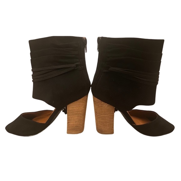 Dolce by mojomoxy ankle booties black with tie detail size 6 block heel - Picture 2 of 3